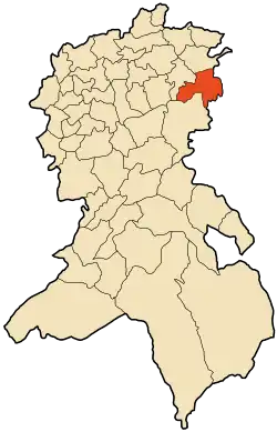Localização da cidade dentro da província de Sidi Bel Abbès