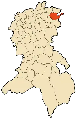 Localização da cidade dentro da província de Sidi Bel Abbès