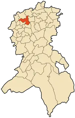 Localização da cidade dentro da província de Sidi Bel Abbès
