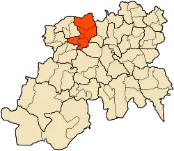 Localização do distrito dentro da província de Médéa