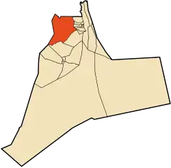 Localização da cidade dentro da província de Ouargla