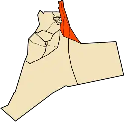 Localização do distrito dentro da província de Ouargla