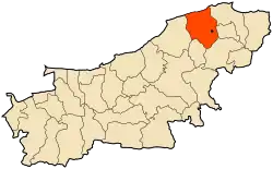 Localização da cidade dentro da província de Boumerdès