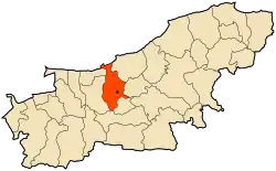 Localização da cidade dentro da província de Boumerdès