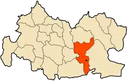 Localização da cidade dentro da província de Tissemsilt