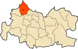 Localização da cidade dentro da província de Tissemsilt
