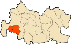 Localização da cidade dentro da província de Tissemsilt