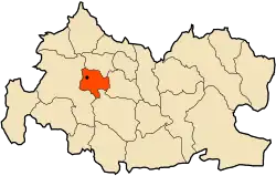 Localização da cidade dentro da província de Tissemsilt