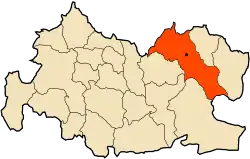 Localização da cidade dentro da província de Tissemsilt