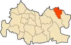 Localização da cidade dentro da província de Tissemsilt