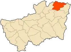 Localização da cidade dentro da província de Souk Ahras