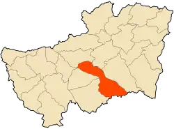 Localização da cidade dentro da província de Souk Ahras