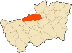 Localização da cidade dentro da província de Souk Ahras