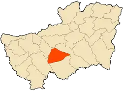Localização da cidade dentro da província de Souk Ahras