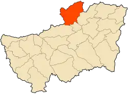 Localização da cidade dentro da província de Souk Ahras