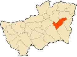 Localização da cidade dentro da província de Souk Ahras