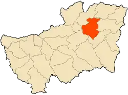 Localização da cidade dentro da província de Souk Ahras