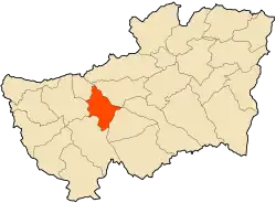 Localização da cidade dentro da província de Souk Ahras