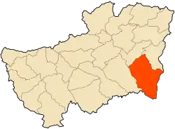 Localização da cidade dentro da província de Souk Ahras