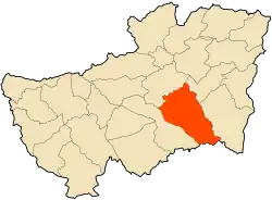 Localização da cidade dentro da província de Souk Ahras