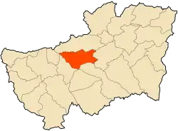 Localização da cidade dentro da província de Souk Ahras
