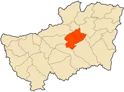 Localização da cidade dentro da província de Souk Ahras