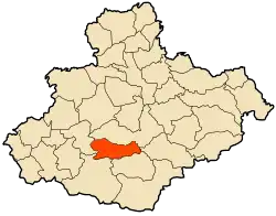 Localização da cidade dentro da província de Relizane