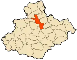 Localização da cidade dentro da província de Relizane