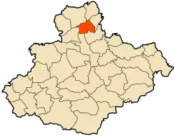 Localização da cidade dentro da província de Relizane