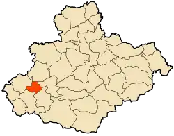 Localização da cidade dentro da província de Relizane