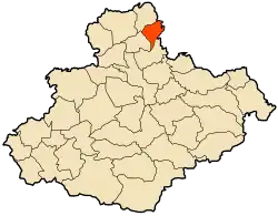 Localização da cidade dentro da província de Relizane