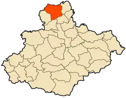 Localização da cidade dentro da província de Relizane