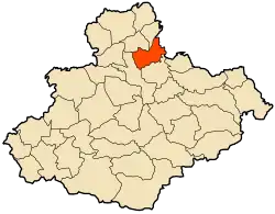 Localização da cidade dentro da província de Relizane