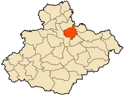 Localização da cidade dentro da província de Relizane