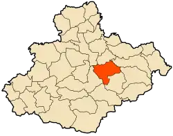 Localização da cidade dentro da província de Relizane