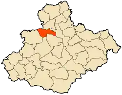 Localização da cidade dentro da província de Relizane