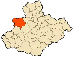 Localização da cidade dentro da província de Relizane