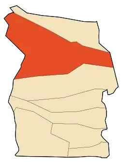 Localização da cidade dentro da província de El M'Ghair