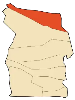 Localização da cidade dentro da província de Uede