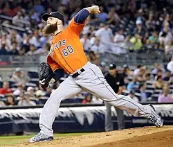 Imagem do arremessador do Houston Astros Dallas Keuchel