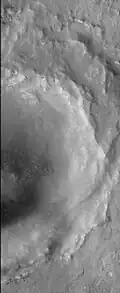Cratera Davies, vista pelo instrumento CTX da MRO.