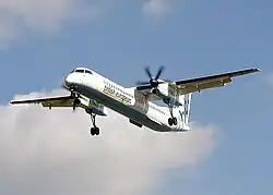 Dash.8 exemplo de monoplano de asa alta.