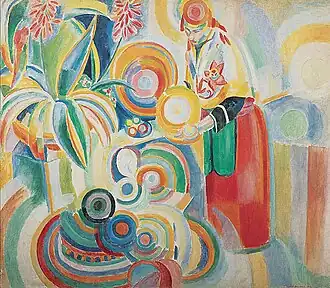 Robert Delaunay, 1916, Mulher Portuguesa, óleo sobre tela, 135,9 × 161 cm, Museu de Arte de Colombo