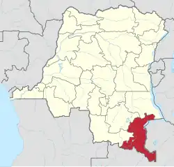 Localização de Haut-Katanga na República Democrática do Congo