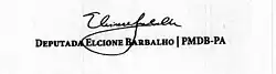 Assinatura de Elcione Barbalho