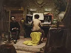 Almeida Júnior: Descanso do modelo, óleo sobre tela, 1882