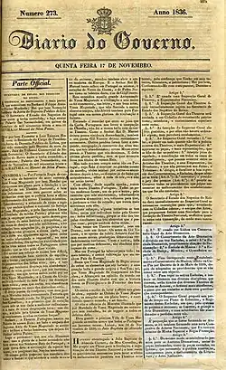 Diário do Governo - 17 de Novembro de 1836 (1)