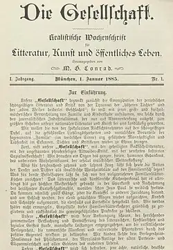 Die Gesellschaft – primeira edição