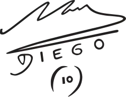 Assinatura de Diego Armando Maradona