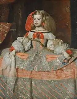 Infanta Margarida Teresa em vestido rosa